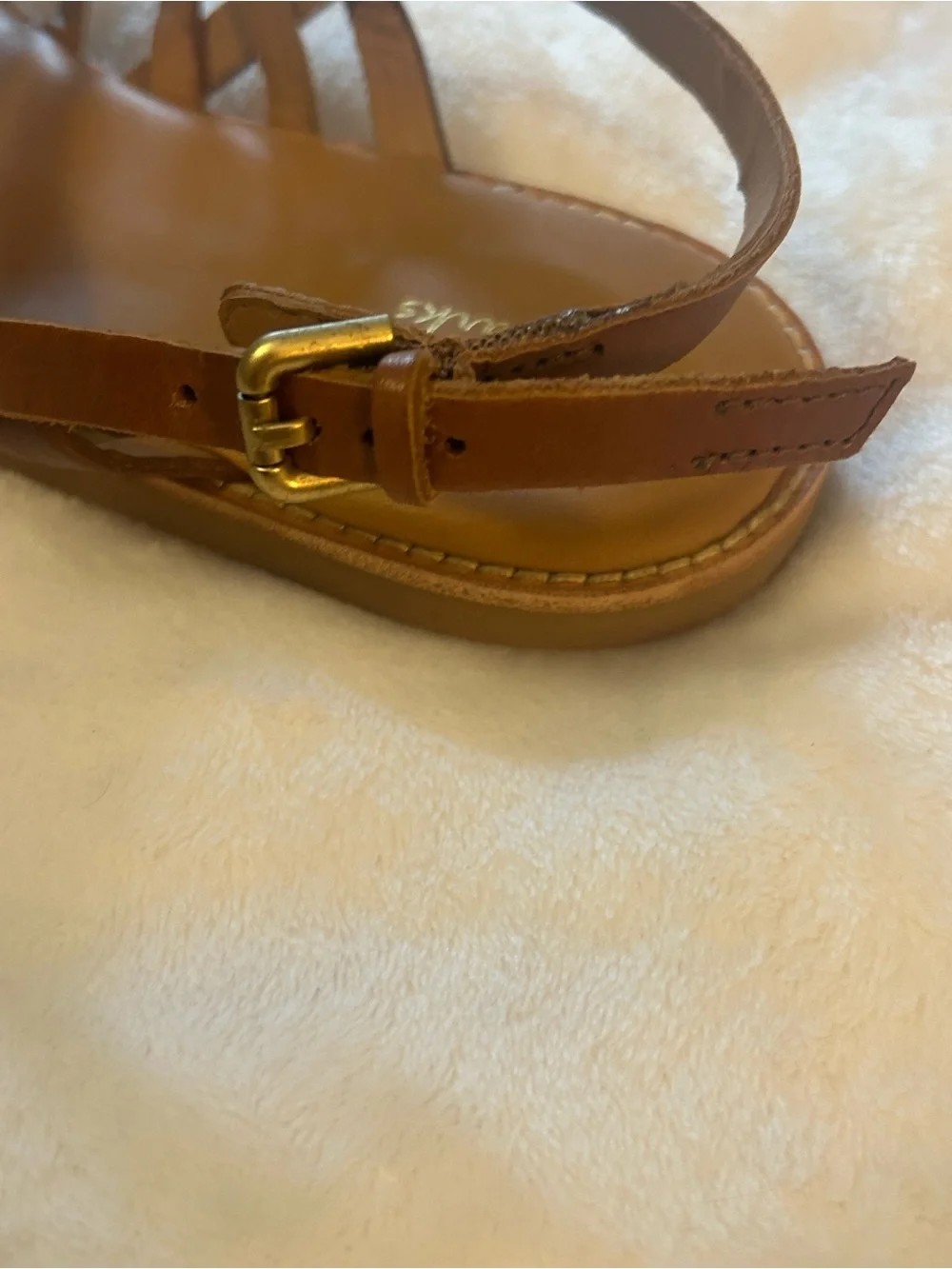 Clarks Strappy Flat Sandals Brown Bronze Metallic Women’s Size 10M